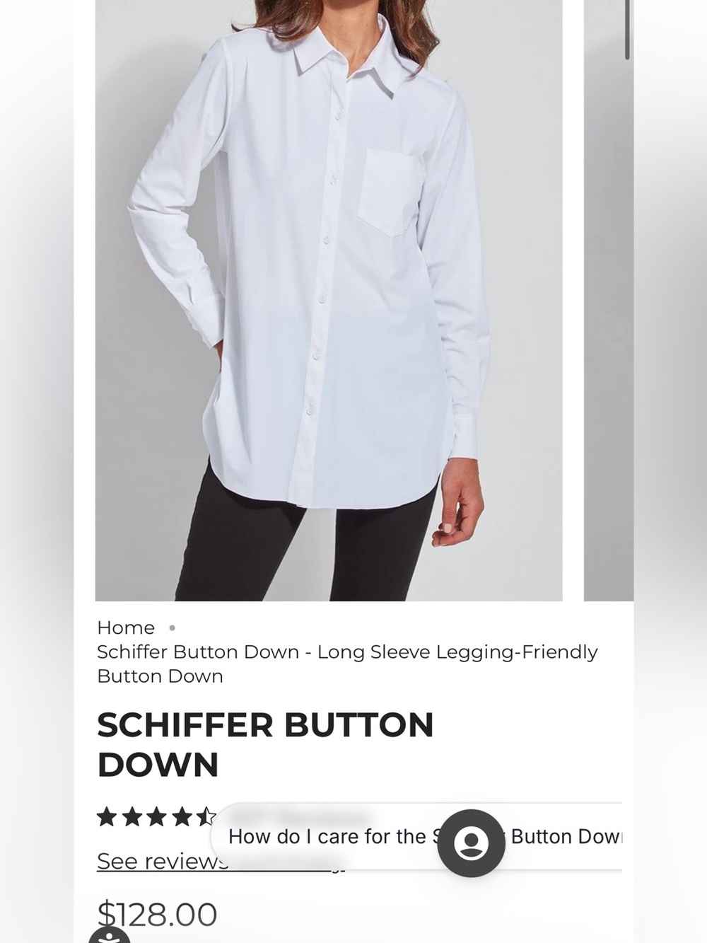 Lysse White Long-Sleeve Button Down Shirt with Chest Pocket Size L